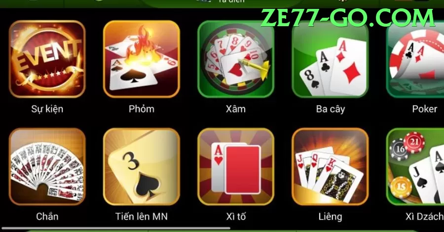 ze77 Card Games - official platform interface screenshot